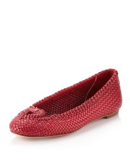 Joan and David Emilie Woven Flat Red