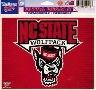  State Wolfpack NCAA Color Ultra Cling Decal Sticker Jim Valvano