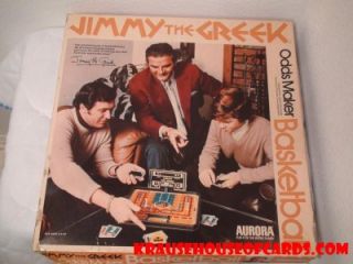 Jimmy The Greek Odds Maker Basketball RARE Vintage 1974 from Aurora