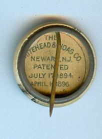 Old Whitehead Hoag Millard Fillmore Celluloid Pin