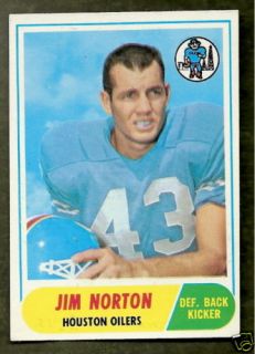 1968 Topps 41 Jim Norton Houston Oilers