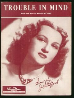Trouble in Mind 1948 Jo Stafford Vintage Sheet Music