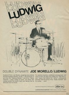1966 Ludwig Drums Joe Morello Double Dynamite Original Ad