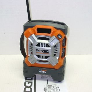   18V or 24V Cordless Battery Job Site Radio with  Input R84081 New