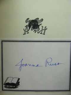 We have more books by Joanna Russ, all with a bookplate signed by the