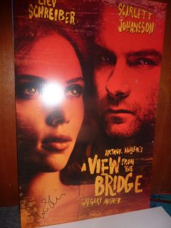  from The Bridge Signed Poster Scarlett Johansson Liev Schreiber