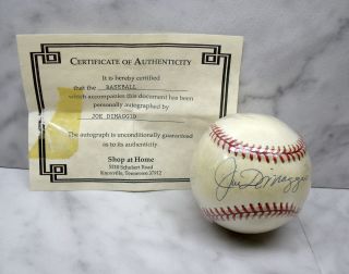 Joe DiMaggio Signed Baseball with COA