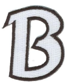 Letter B Embroidered Iron on Applique Patch WX0019B