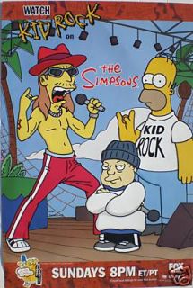 Kid Rock The Simpsons U s Promo Poster Homer Joe C