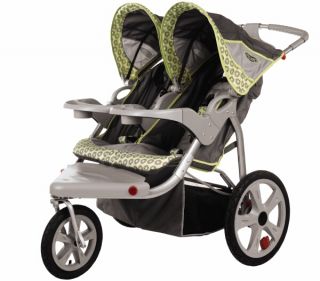  Safari Swivel Double Twin Baby Jogging Stroller 38675028104