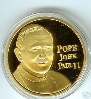 Pope John Paulii 24KT Gold Commemorative Coin Good Luck