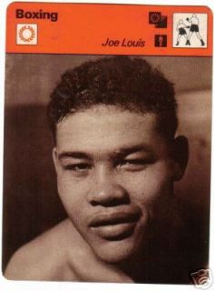 1977 RARE Joe Louis SPORTSCASTER Boxing Card 06 12