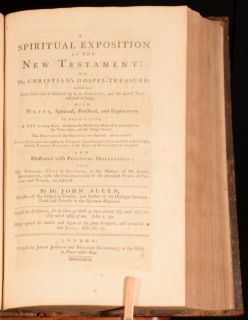  Spiritual Exposition of the Old and New Testament by John Allen Bible
