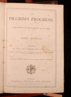 c1870 PILGRIMs Progress Holy War King Shaddai John BUNYAN Illustrated