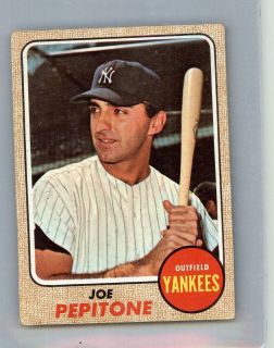 1968 Topps Baseball 195 Joe Pepitone Yankees
