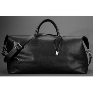 BNWT Genuine John Varvatos Small Stretch Duffel Italian Leather Bag