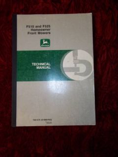 John Deere F510 F525 Front Mower Technical Manual