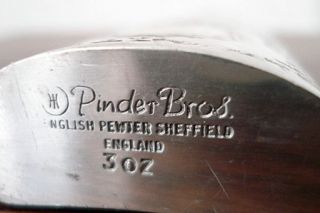 Vintage Pinder Bros English Pewter Flask Sheffield England