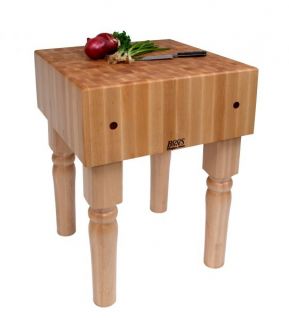 New John Boos 30 x 24 x 10 Maple Butcher Block Table AB06 with Cutting