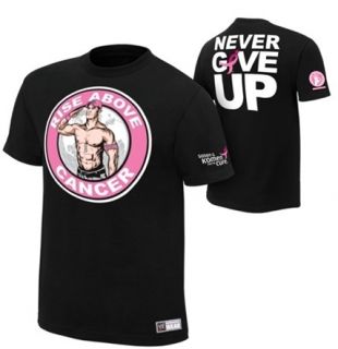 John Cena Rise Above Cancer Mens Authentic WWE Shirt Sz Medium Ships