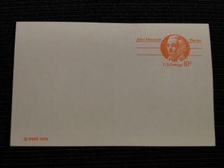 UX 75 Mint Post Card John Hancock Patriot 10 Cent Post Card