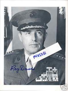 Ray Davis CMOH US Marine Autographed Print Deceased COA