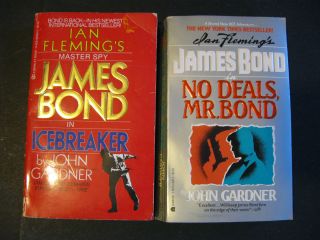 2 John Gardner Books with Ian Flemings James Bond Icebreaker No Deals Bond  