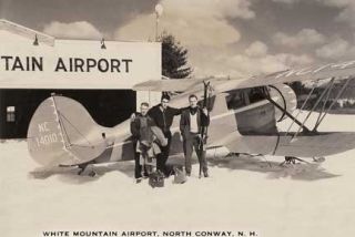 North Conway NH Ski Airplane Airport Postcard Print  