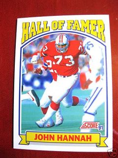 1991 Score Hall of Fame 672 John Hannah  