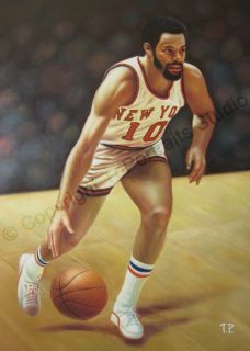 Walt Frazier New York Knicks Canvas Photo Oil Painting  