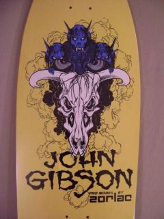 Zorlac John Gibson Pushead Pig Skateboard Deck Yel  