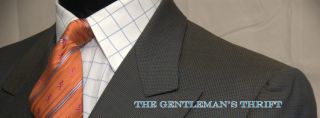 Hugo Boss Mens Einstein Sigma US 3 Button Black 40R 100 Wool Mens Suit  