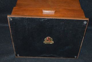 Large John Middleton Walnut Wooden Pipe Humidor Tobacco Box  