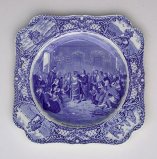 The Marriage of Pocahontas Colonial Times Series by Crown Ducal Collector Plate  