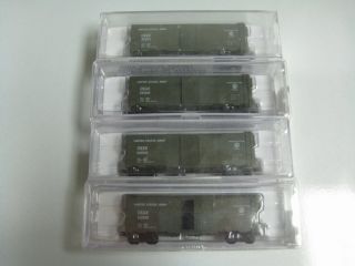 Lot of 4 N Scale Intermoutain Army Box Cars BLW 1075  