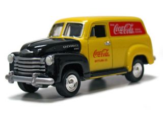 JOHNNY LIGHTNING COCA COLA 50 CHEVY PANEL DELIVERY YELLOW RED DELIVERY SERVICE  