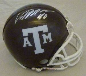 Von Miller Autographed Signed Texas A M Mini Helmet Denverautographs Com  
