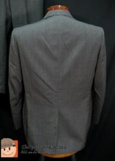 Vintage JOHNNY CARSON Gray 2 Button Jacket Sportcoat Pants Suit sz 42 36 P18  