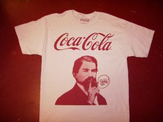 COCA COLA T SHIRT Coke Doc John Pemberton Secret Formula Cocaine Conspiracy Shhh  