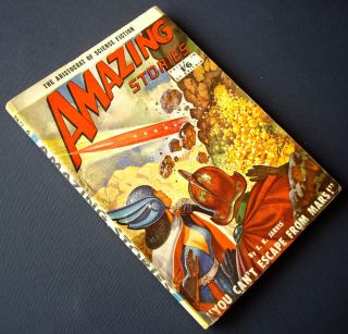 1950s Vintage Amazing Stories Science Fiction Magazine 4 GB Issue John Wyndham  