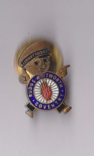 Vtg Enamel Johnny Rudge Whitworth Coventry Bicycle Pin Buttonhole Badge Bike  