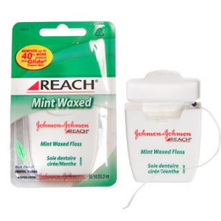 BRAND NEW 3 X Johnson Johnson Reach Mint Waxed Dental Floss U S A SELLER  