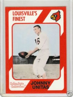 1989 Collegiate Collection Louisville Johnny Unitas  