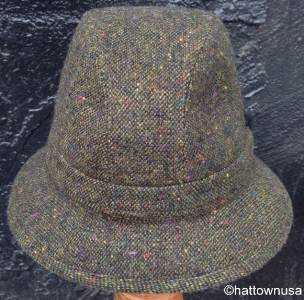 New Irish Walking Hat Donegal Tweed Walker Dark Olive Green Jonathan Richard  