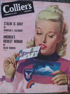 Collier's Magazine February 9 1946 Jon Whitcomb Great Ads  