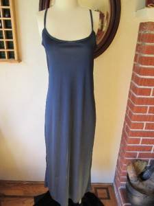 Johnny Was Collection  Blue Silky Slip Dress S  