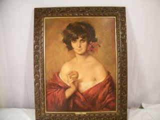 Vintage Sexy Evita by Puyet Turner Wall Accessory Framed 29" x 23"  