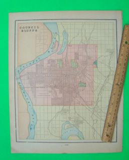 Origl 1898 ST JOSEPH MISSOURI STREET PLAT MAP Huge 14 5 x 11 Crams Atlas  
