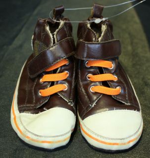 Joseph Allen Brown Orange Athleyic Crib Shoes 6 12 M  