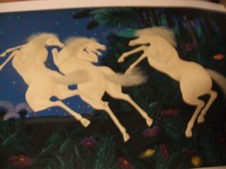 Trio of Horses by Jose Carlos Ramos Serigraph handsigned certified  